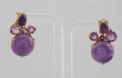 BOUCLES D'OREILLES AMETHYSTE TOPAZE
Pair...