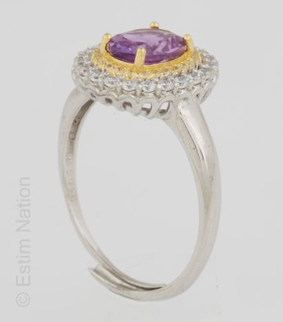 BAGUE AMETHYSTE
Ring in silver 925/°° and...