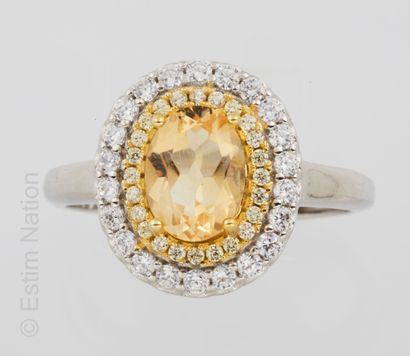 BAGUE CITRINE
Ring in silver 925/°° and gilded...
