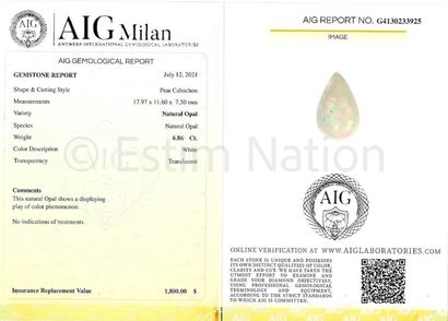 OPALE SUR PAPIER AVEC CERTIFICAT
Une opale...