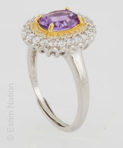 BAGUE AMETHYSTE
Ring in silver 925/°° and...