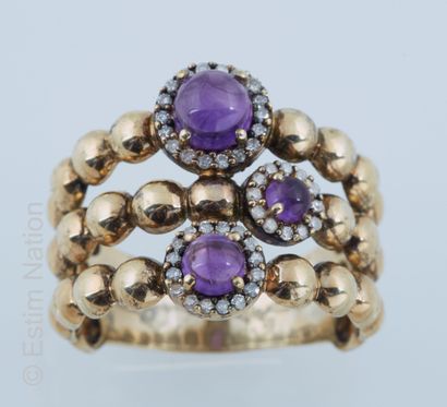 BAGUE VERMEIL, AMÉTHYSTE ET DIAMANTS
Ring...