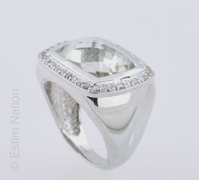 BAGUE ARGENT ET PRASIOLITE
Silver ring (925...