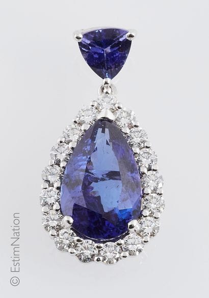 PENDENTIF OR TANZANITE DIAMANTS

18K (750°/00)...