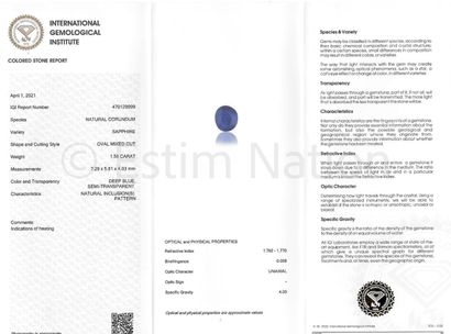SAPHIR SUR PAPIER AVEC CERTIFICAT
Un saphir...