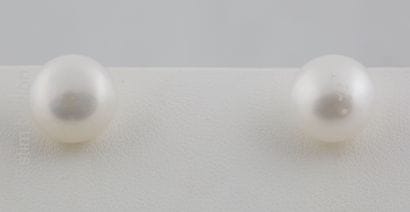 BOUCLES D'OREILLES PERLES
Pair of silver...