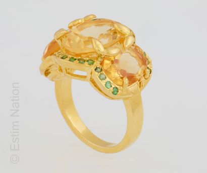 BAGUE CITRINE
Ring in gold-plated silver...