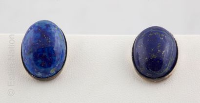 BOUCLES D'OREILLES LAPIS LAZULI
Pair of silver...