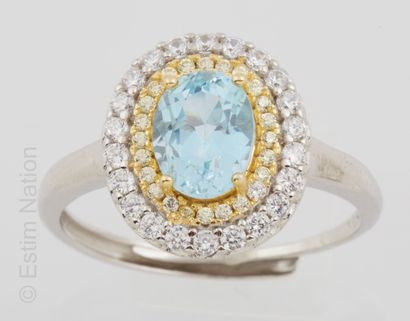 BAGUE TOPAZE
Ring in silver 925/°° and gilded...