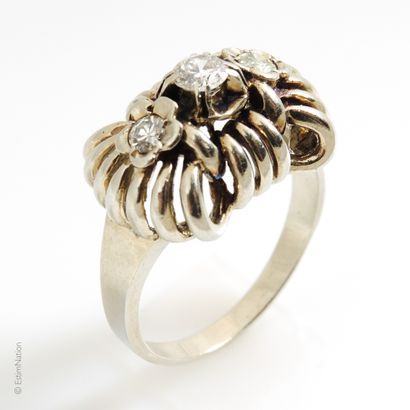 BAGUE DIAMANTS
Ring in white gold 750°/00...
