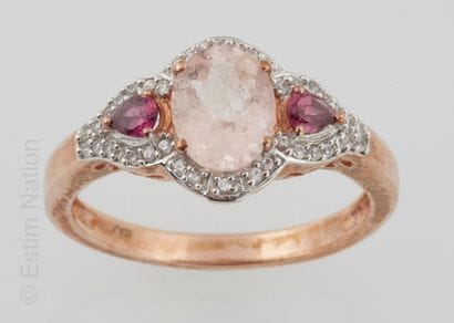 BAGUE VERMEIL, MORGANITE ET TOURMALINES ROSES
Ring...