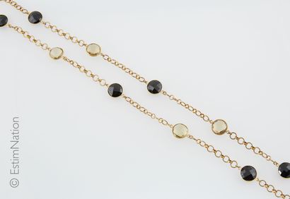SAUTOIR VERMEIL , ONYX ET CITRINES
Long necklace...