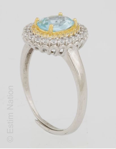 BAGUE TOPAZE
Ring in silver 925/°° and gilded...