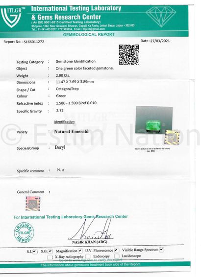 EMERAUDE SUR PAPIER AVEC CERTIFICAT
Une émeraude...