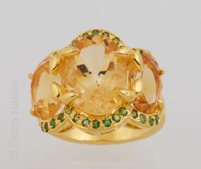 BAGUE CITRINE
Ring in gold-plated silver...