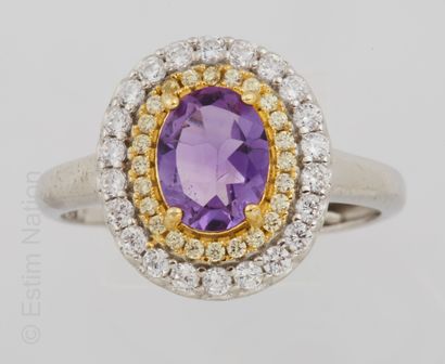 BAGUE AMETHYSTE
Ring in silver 925/°° and...