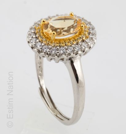 BAGUE CITRINE
Ring in silver 925/°° and gilded...