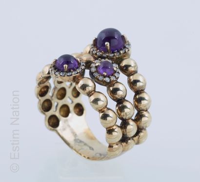 BAGUE VERMEIL, AMÉTHYSTE ET DIAMANTS
Ring...