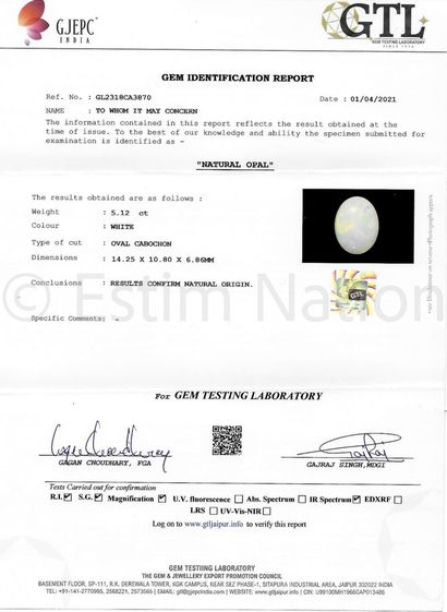 OPALE SUR PAPIER AVEC CERTIFICAT
A paper...