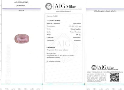 SAPHIR ROSE SOUS SCELLÉ ET CERTIFICAT
Un...