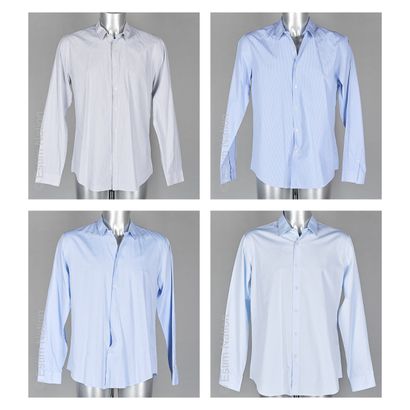 BALIBARIS

CINQ CHEMISES en coton bleu et...