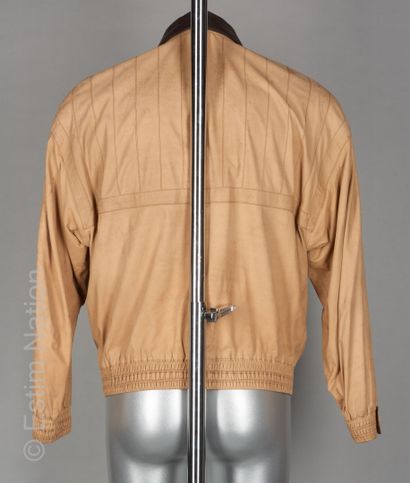 ZILLI VINTAGE
BLOUSON en agneau beige à découpes,...