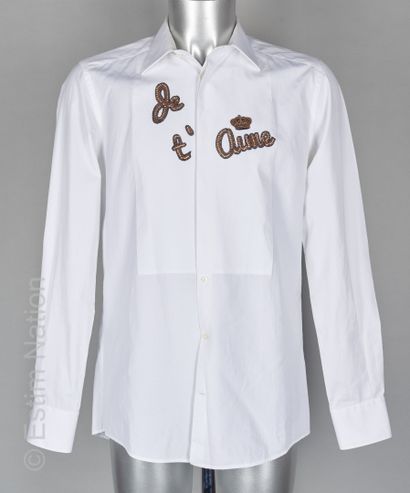 DOLCE & GABBANA
CHEMISE en coton blanc, effet...