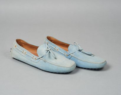 CAR SHOE
PAIRE DE MOCASSINS en peau bleu...
