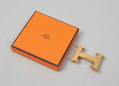 HERMES
BOUCLE DE CEINTURE H en métal plaqué...