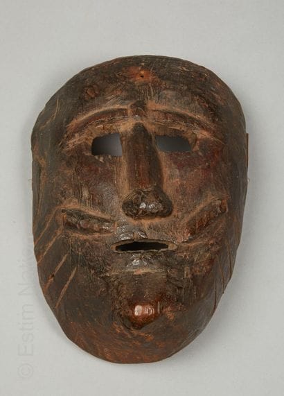NEPAL
Masque, Népal

Bois à patine brune,...