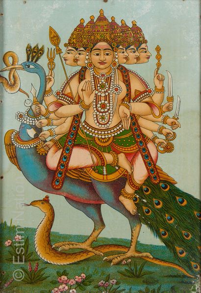 ESTAMPES - INDE
D'après Raja RAVI VARMA (1848-1906)



Skanda...