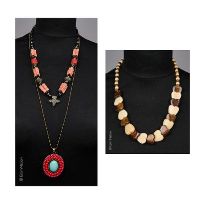ISADORA, ANONYME
Metal and resin beads pendant,...