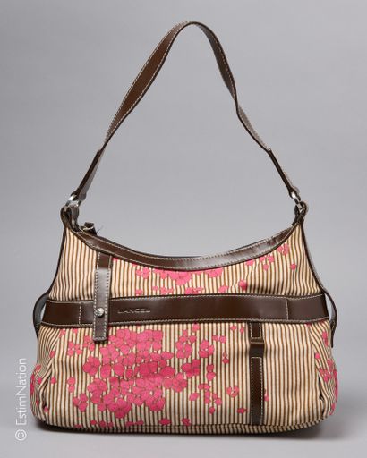 LANCEL
SAC en toile rayée et imprimée de...