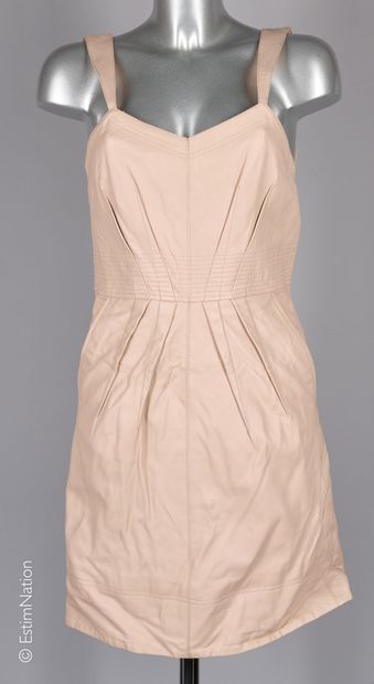 K-YEN
ROBE en cuir agneau rose pâle à bretelles,...