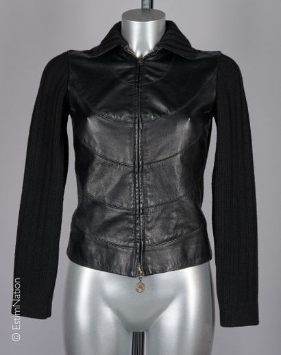 MONTANA BLU
Jacket in black leather and ribbed...