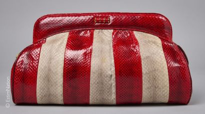 ESTEVE
SAC en python lustré beige et rouge...