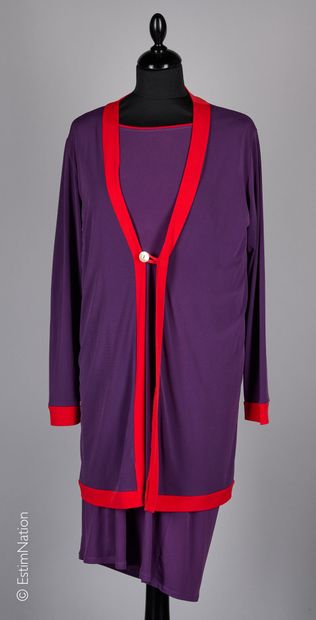 ISONI
TWIN SET en jersey violet et rouge...