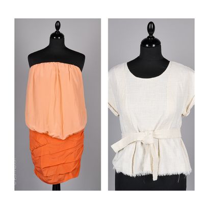 BASH, BASH COLLECTION
BUSTIER en soie drapée...