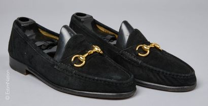 COLE. HAAN
PAIRE DE MOCASSINS en peau noir,...