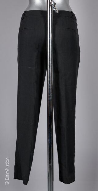 MAJE
PANTALON in black cotton and viscose...