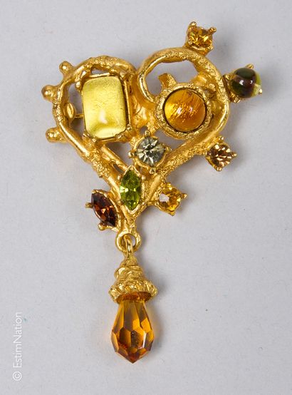 CHRISTIAN LACROIX
BROCHE COEUR ornemental...