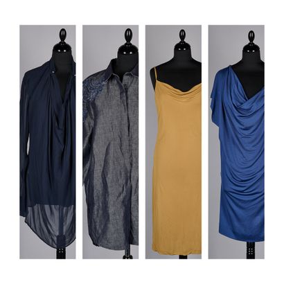 LES COPAINS
TUNIC in black translucent crepe...