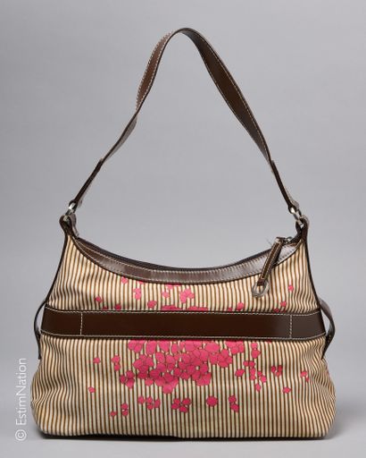 LANCEL
SAC en toile rayée et imprimée de...