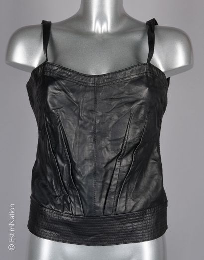 K-YEN
ROBE en cuir agneau rose pâle à bretelles,...