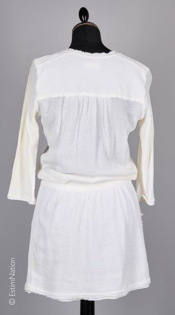 BASH
ROBE en coton blanc, taille coulissée...