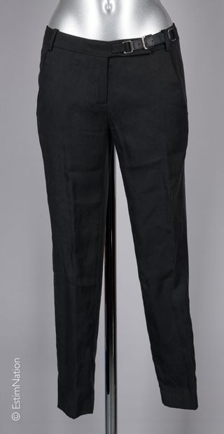 MAJE
PANTALON in black cotton and viscose...