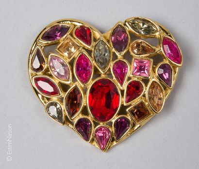 YVES SAINT LAURENT
HEART BROCHURE in gilded...