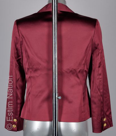 HERVE LEGER
VESTE en satin artificiel lie-de-vin,...