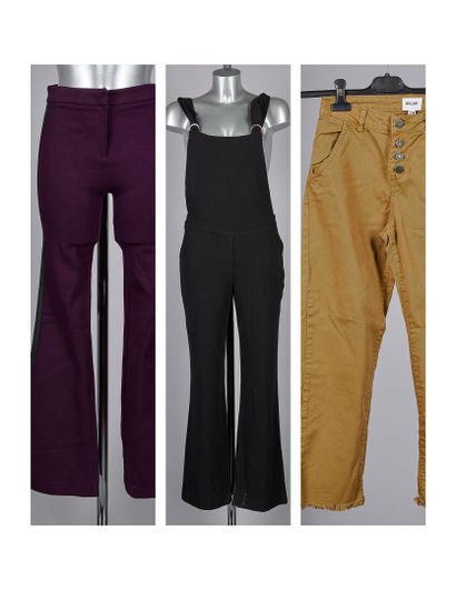BEL AIR
SALOPETTE en crêpe noire (T 1), PANTALON...