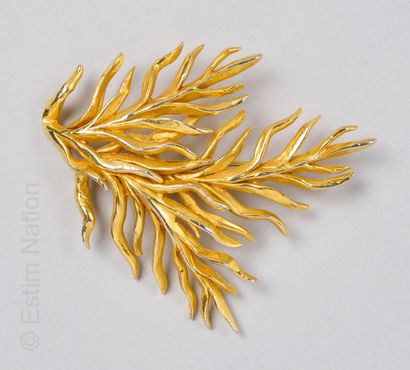 VAN DER STRAETEN
BROCHE feuillage en métal...